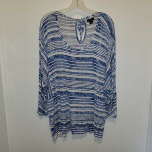 NEW DIRECTIONS Blue & White Shirt